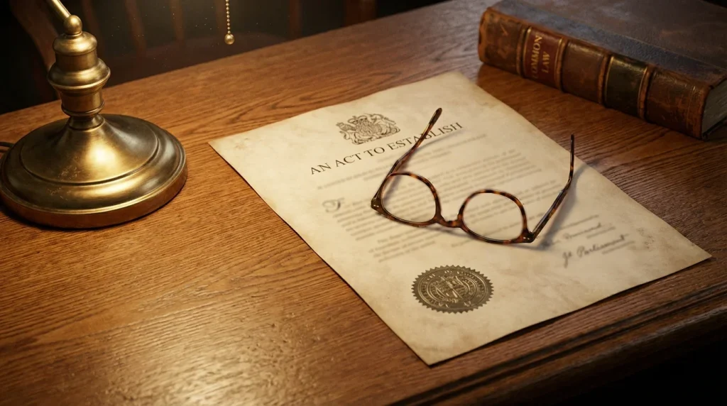 Legal document representing the UK Gambling Act 2005 with official seal