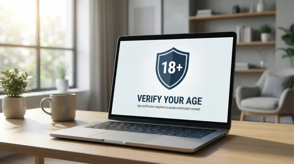 Age verification shield icon representing UK casino underage gambling prevention